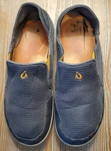 OluKai Nohea Mesh Slip-On Sandals 8 Dark Shadow Gray Water Shoes 10188-4242  - Picture 1 of 5