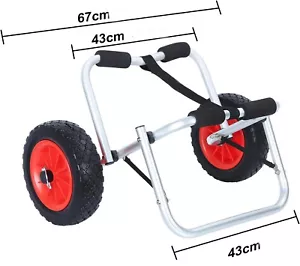 Faltbarer Kajakwagen Kanu Bootsträger Trailer Trolley Dolly Paddelbrett Sand - Bild 1 von 6