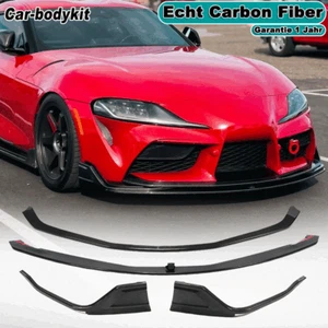 Carbon Frontspoiler Spoilerlippe Frontsplitter Passt für Toyota Supra A90 19-22 - Picture 1 of 12
