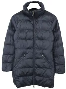 Massimo Dutti 6707 Jacket Women Small Dark Blue Padded Puffer - Picture 1 of 9