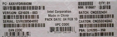 Intel AXX1FDRIBIOM FDR InfiniBand* ConnectX-3 I/O Module New Bulk Packaging - Image 1 of 2