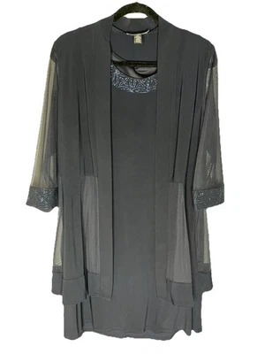 Two Piece R & M Richard’s Petite Navy Blue Cocktail Dress 14 P Wedding Mother - Image 1 of 4