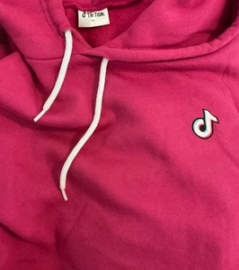 Sudadera con Capucha Tik Tok Para Mujer Mediana Mezcla de Algodón Rosa Caliente Logo Sudadera - Imagen 1 de 3