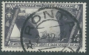 1932 REGNO USATO DECENNALE 1 LIRA - RA8-4 - Picture 1 of 1