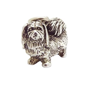 Adorabile ciondolo cane pechinese massiccio argento sterling vintage anni 60 10,8 grammi - Foto 1 di 10