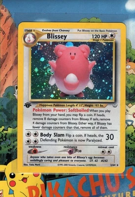 Pokémon TCG Blissey 2/64  Neo Revelation  Holo Rare 1st Edition   NM SWIRL - Image 1 of 2