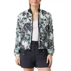 Giacca Bomber Bass Outdoor Imballabile Donna Stampa L Nuova Con Etichetta Si Converti in Borsa - Foto 1 di 9