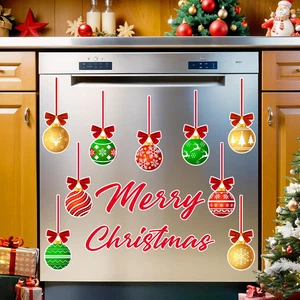 Merry Christmas Dishwasher Magnets Christmas Ball Fridge Magnets Dishwasher Cove - Picture 1 of 7