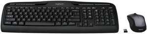 Logitech MK335 Full-size Wireless Membrane Optical Keyboard & Mouse Black/Silver - Picture 1 of 8