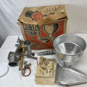 VINTAGE The Original All Metal Squeezo Strainer Berarducci Model 400-TS w/box - Picture 1 of 18