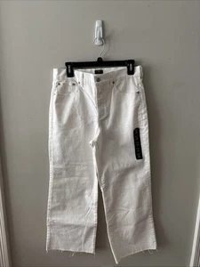 J Crew Wide Leg Crop Jeans Damen Größe 29 Weiß Neu mit Etikett - Bild 1 von 11
