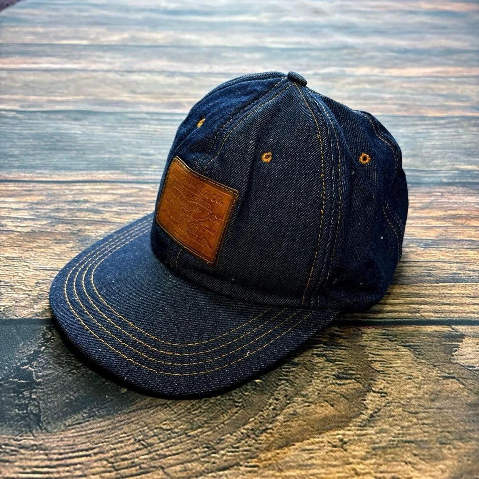 Gorra Levi's Denim Logo Centro Años 80 90 Parche Cuero Correa Trasera Ajustable Foto 1 de 4