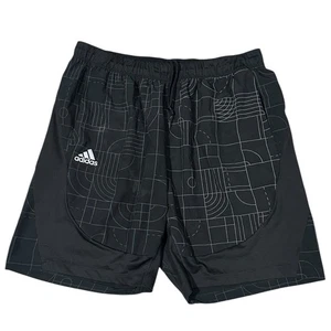Pantalones Cortos Atléticos Adidas Para Hombre Negros Logo Geométrico Cordón 2XL - Imagen 1 de 6