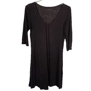 Eileen Fisher Linen Shift Dress Size M Brown Organic Lightweight Minimalist Boho - Picture 1 of 6