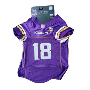 Minnesota Vikings NFL Team Wear Dog Jersey. Size XL #18 Justin Jefferson. New. - Picture 1 of 4