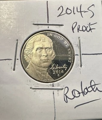 2014-S Proof Jefferson Monticello Nickel rotated Reverse Die Error - Image 1 of 2
