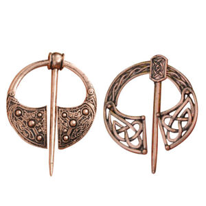 Vintage Viking Brooches - 2pcs Cloak Pin Scarf Shawl Buckle for Men