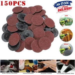 150 PCS 2inch Sanding Discs 36 Grit Aluminum Oxide Die Grinder Roll Lock Disc - Picture 1 of 5