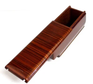 ABLAGEBOX ECHTES ZEBRANO HOLZ KOMPETT FUNIERT FÜR MERCEDES W201 NEU - Picture 1 of 4