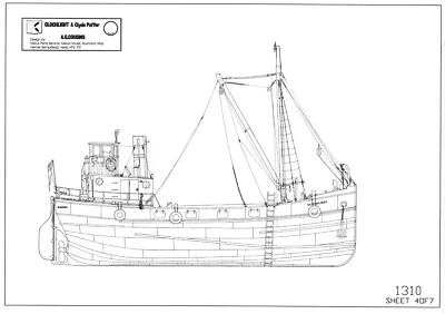 CLOCHLIGHT.  Clyde Puffer. Modellbauplan - Bild 1 von 4
