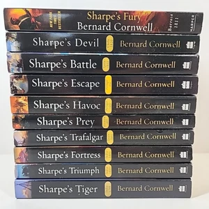 Bernard Cornwell Bücher Sharpe Serie Posten von 10 Taschenbüchern Militärgeschichte Harper - Bild 1 von 17