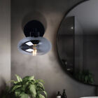 Wandlampe Flurlampe Wandleuchte Metall Rauchglas schwarz E27 Fassung H&#246;he 22cm