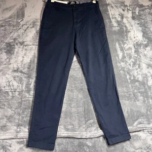Hollister Men's Athletic Skinny Chino Pants W28 L30 Navy Blue Stretch NWT - Picture 1 of 11