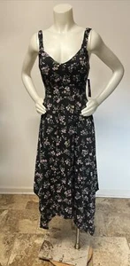 Derek Heart Midikleid - Größe M - Neu mit Etikett schwarz geblümt - Bild 1 von 12