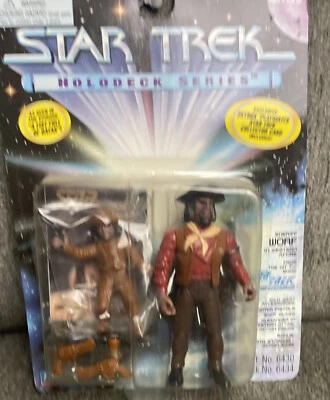 PLAYMATES STAR TREK HOLODECK SERIES 1995 SHERIFF WORF FIGURE IN WESTERN ATTIRE - Image 1 of 4