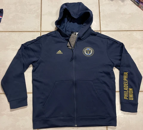 ADIDAS Philadelphia Union 2017 Team Issue Fleece Full Zip Jacket CB8611 Men’s L Cover