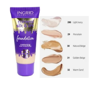 VERONA INGRID MINERAL SILK LIFT MAKE UP FOUNDATION 5 FARBEN LANGANHALTEND 16h - Bild 1 von 1