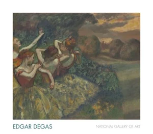 Póster de Museo de Danza de Ballet con impresión artística Four Dancer, c. 1899 de Edgar Degas 20x28 - Imagen 1 de 1