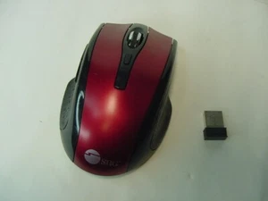 SIIG RED WIRELESS MOUSE WITH USB DONGLE - Picture 1 of 3