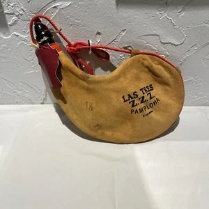 Authentic 1.5L  Tres Z.Z.Z Goatskin Wine  Pamplona Spain Canteen - Picture 1 of 5