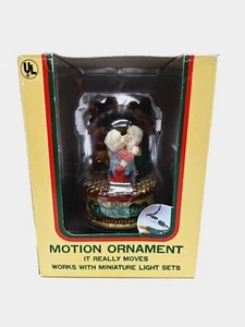 Vintage Spinning Motion Ornament Eluceo Christmas Santa & Mrs. Clause Dancing - Picture 1 of 4
