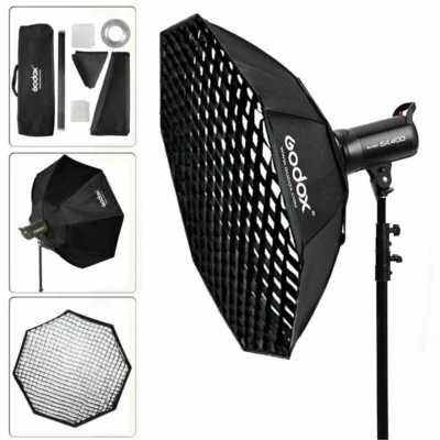 GODOX 95cm Octagon Softbox Bowens Mount with Grid For Studio Flash Light - Image 1 of 4