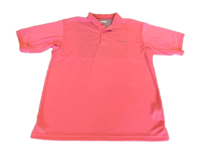 COLUMBIA ~ PFG - Polo de golfe de pesca ~ Omni-Shade; Rosa: tamanho grande alto - Imagem 1 de 4