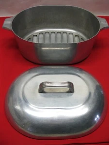 Vintage Wagner Ware Sidney O Magnalite 4265-P Bräter Pfanne mit Deckel und Untersetzer - Bild 1 von 17