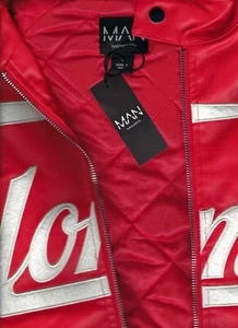 Boohoo -S-BOXY PU CONTRAST BOUCHEPANEL MACRO JACKET REDORANGE - Picture 1 of 4