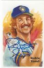 Autographed Robin Yount Milwaukee Brewers Perez-Steele Post Card W/ Show Ticket