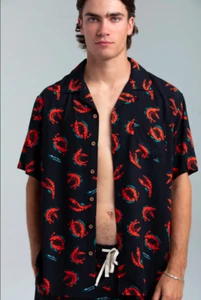 100% Mambo Surf De Luxe Prawnography Loud Shirt Medium - Picture 1 of 5