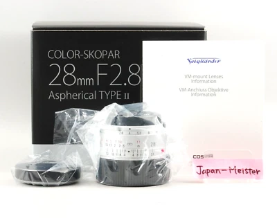 US Duty Paid Voigtlander COLOR-SKOPAR 28mm F2.8 Type II VM Leica M Silver New - Image 1 of 4