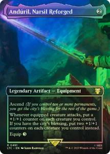 MTG FOIL Anduril, Narsil Forjado Sin Fronteras - Comandante del Señor de los Anillos - Imagen 1 de 1