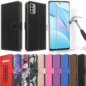 For Nokia G42 5G Case, Slim Leather Wallet Flip Stand Phone Cover + Screen Glass - Picture 1 of 21