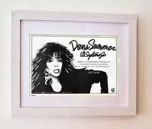 DONNA SUMMER+ALL SYSTEMS GO+ FRAMED ORIGINAL MUSIC PRESS AD POSTER+1987 - Picture 1 of 6