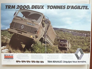 2/1980 PUB RENAULT TRM 2000 CAMION MILITAIRE MILITARY TRUCK ORIGINAL FRENCH AD - Imagen 1 de 1