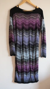 SUPER RARE M Missoni Merino Wool Striped Midi Dress Size M - Picture 1 of 5