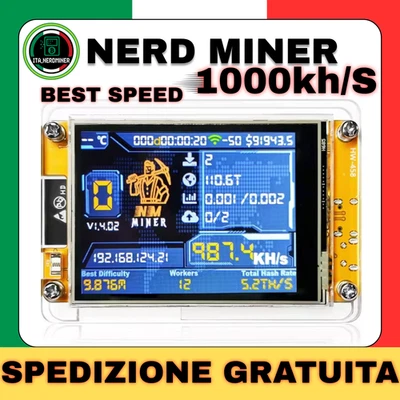 Bitcoin Miner NerdMiner 1000KH/s!! 🇮🇹 Spedizione Gratis *NMMiner* - Immagine 1 di 4