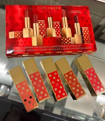 Juego de lápices labiales navideños Estee Lauder Magical Illusiins - 5 tamaño completo - limitado  Foto 1 de 3