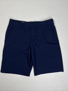 Under Armour Youth Boys Golf Shorts Navy Blue Size YLG Loose Fit Adjust Waist - Picture 1 of 13